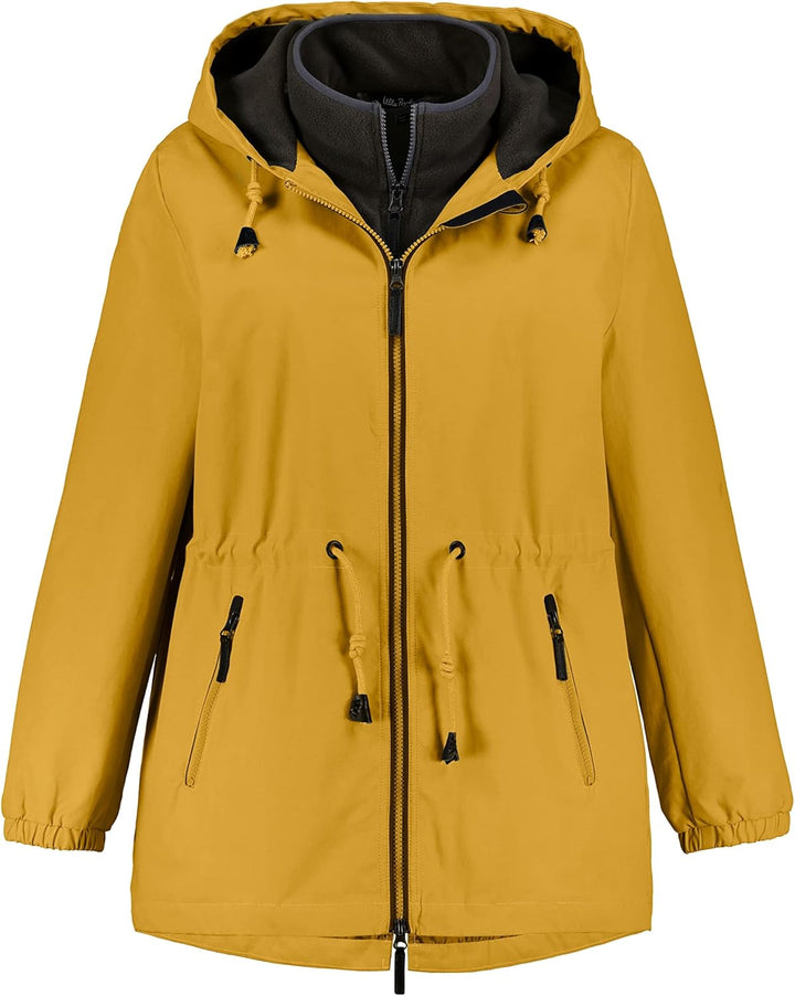 Ulla Popken Damen Fleeceweste Jacken 42-44 Senf, 42-44 Senf