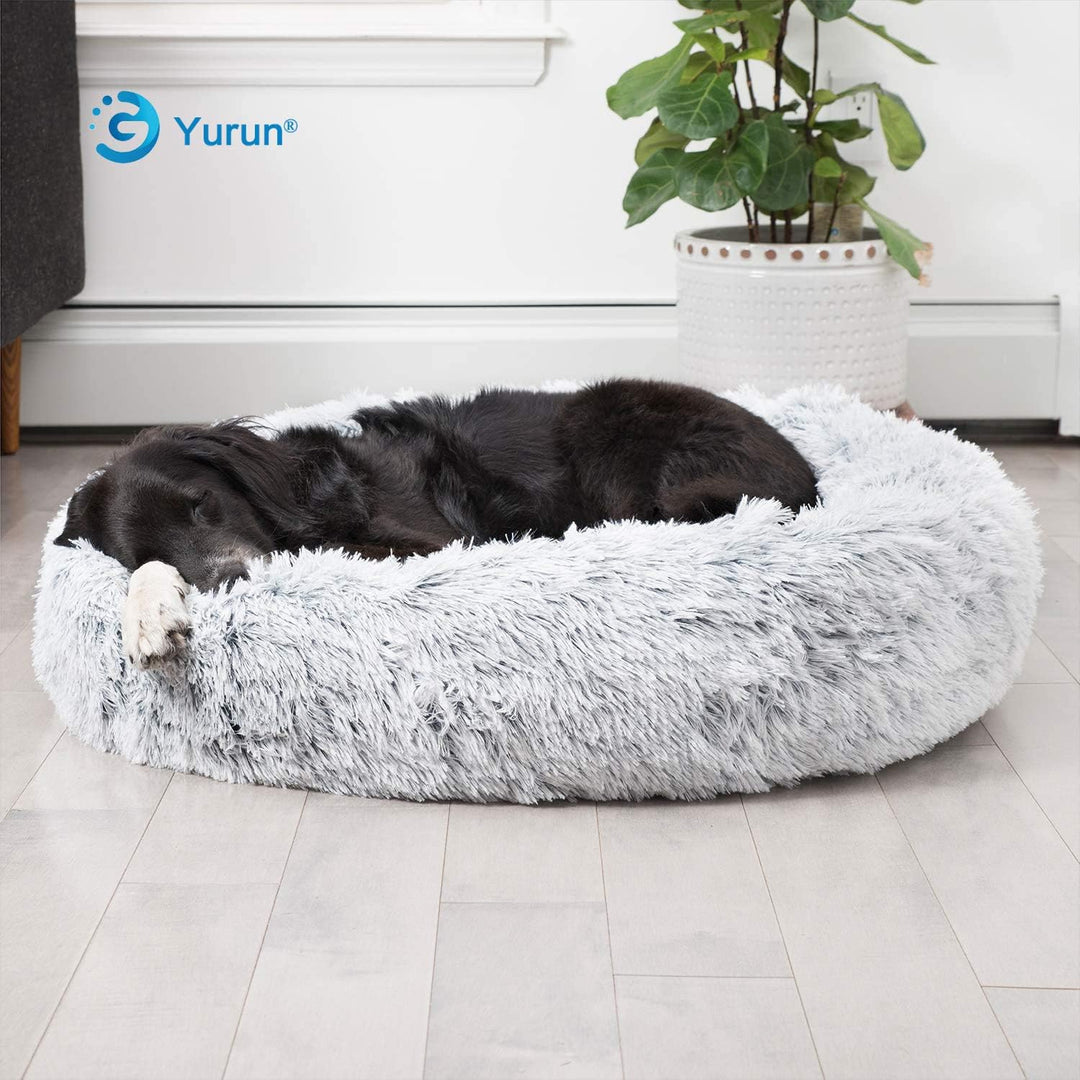 Hundebett, Tierbett Katzenbett Hundesofa Katzensofa, Waschbar Hundebett flauschig rund Hundekissen f