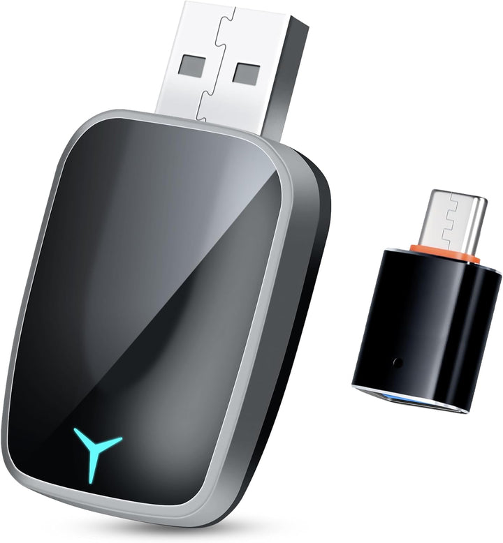 2025 Wireless Carplay & Android Auto Wireless Adapter, 2 IN 1 Stick Konvertieren Wired Android Auto/