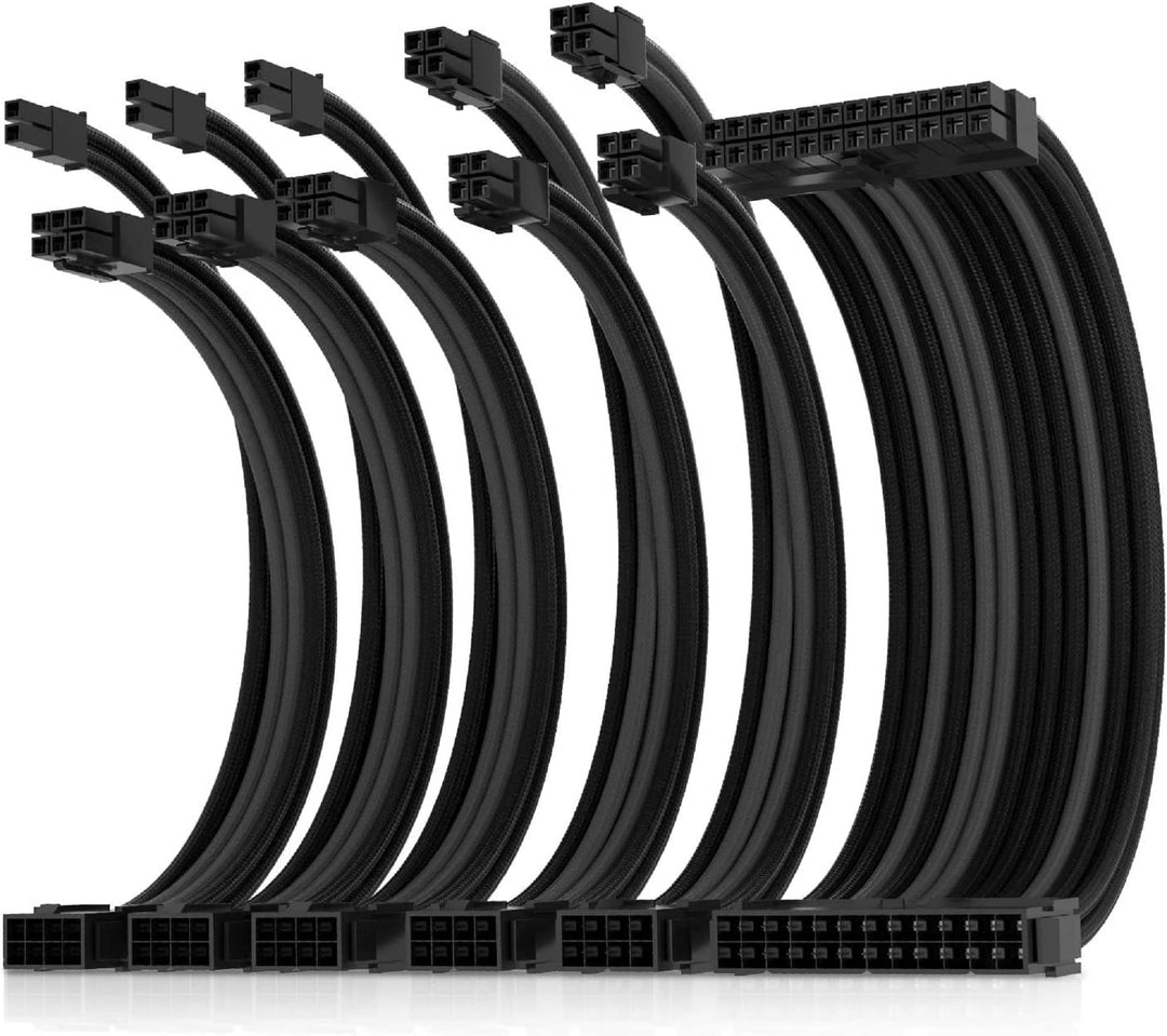 AsiaHorse Aktualisierung 16AWG Sleeved Cable Kit für PC/GPU/CPU, PSU Kabelverlängerung, PC Netzteil