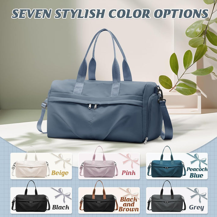 HYC00 Sport Duffel Bag Damen Sporttasche mit Schuhfach Reisetasche Damen Herren Weekender Overnight