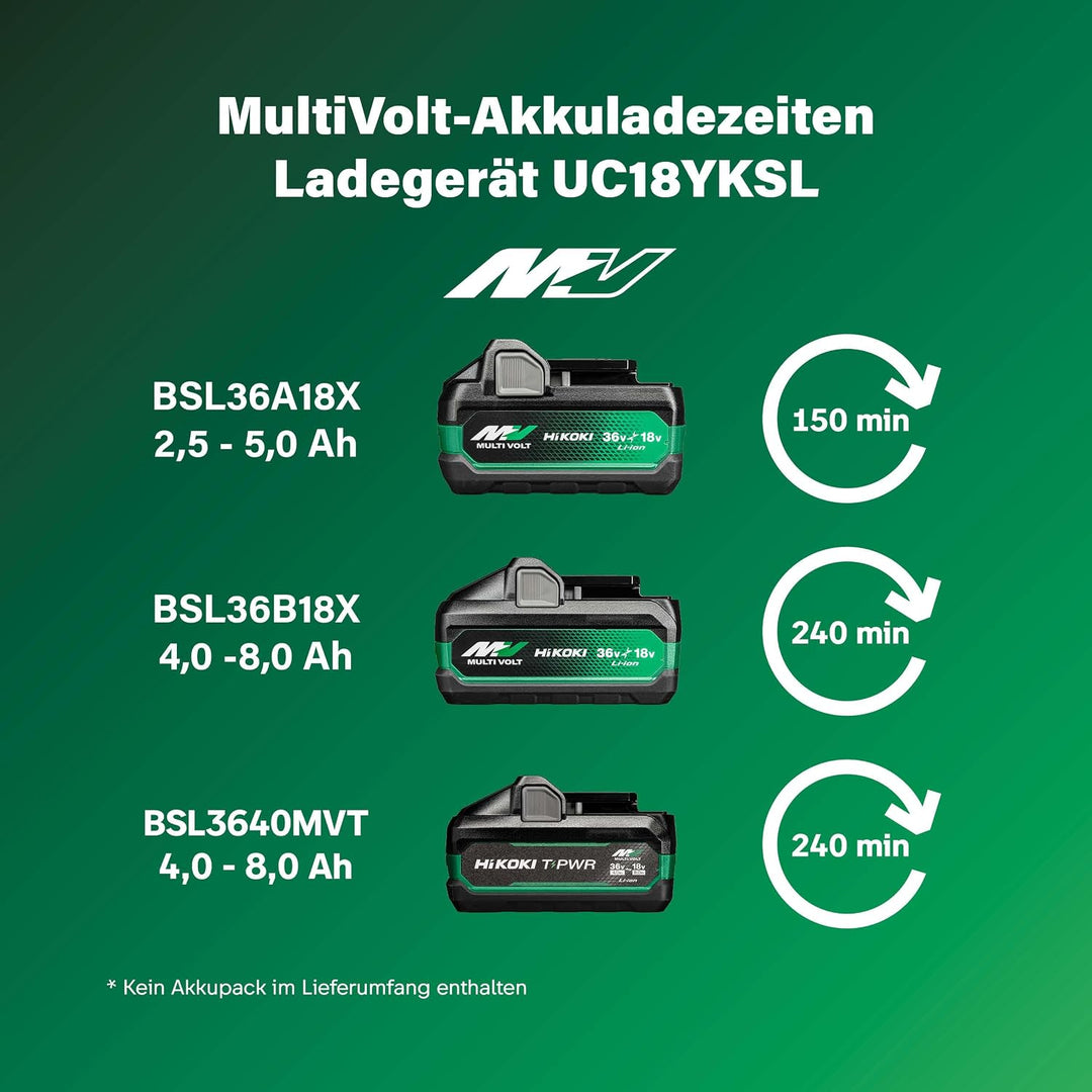 HIKOKI UC18YKSL 14,4/18V Akku Ladegerät 230V