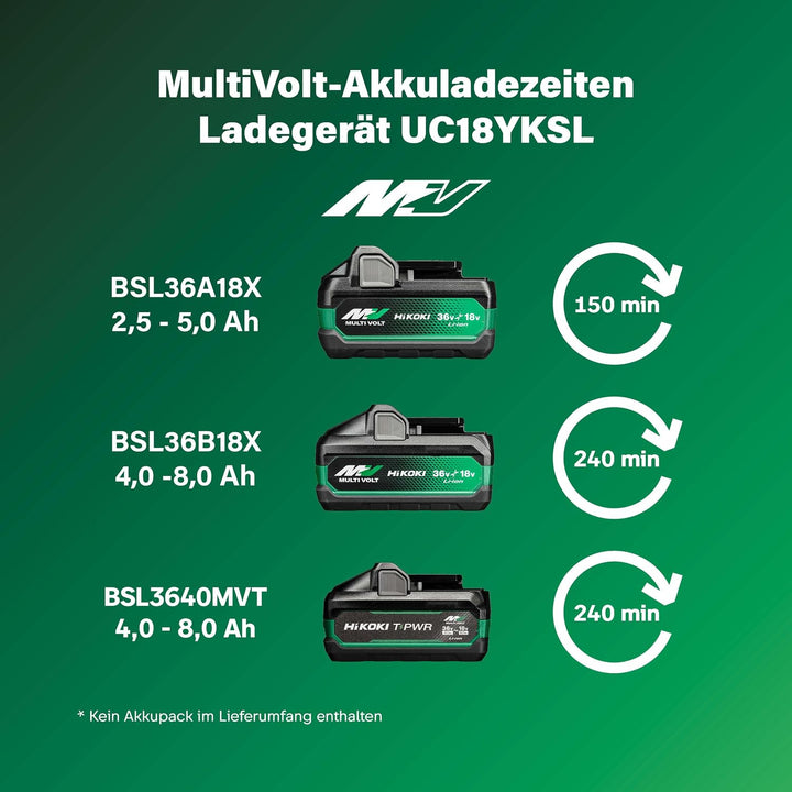 HIKOKI UC18YKSL 14,4/18V Akku Ladegerät 230V