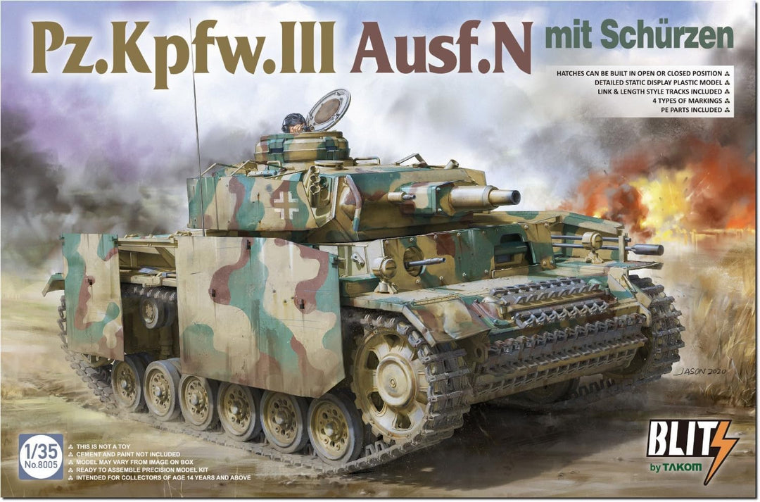 Takom 8005 _ Pz.Kpfw.III AUSF.N mit Schürzen _ 1:35