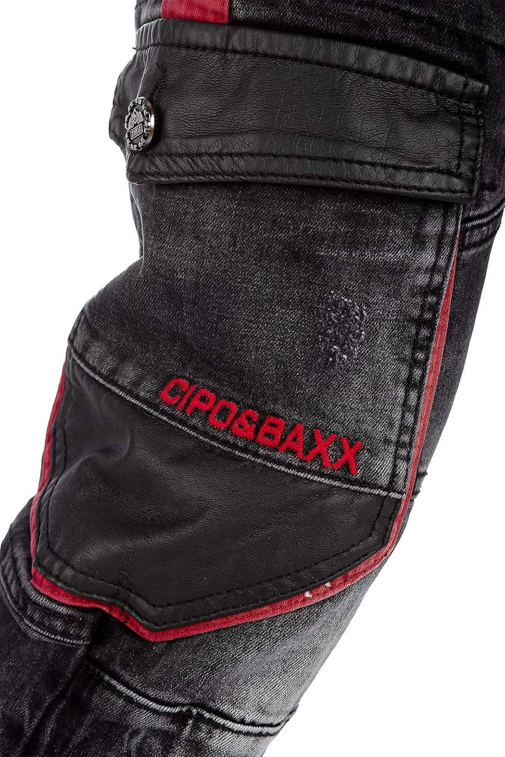 Cipo &amp; Baxx Herren Jeans A-001-cbhjs057 30W / 34L Obsidianschwarz, 30W / 34L Obsidianschwarz