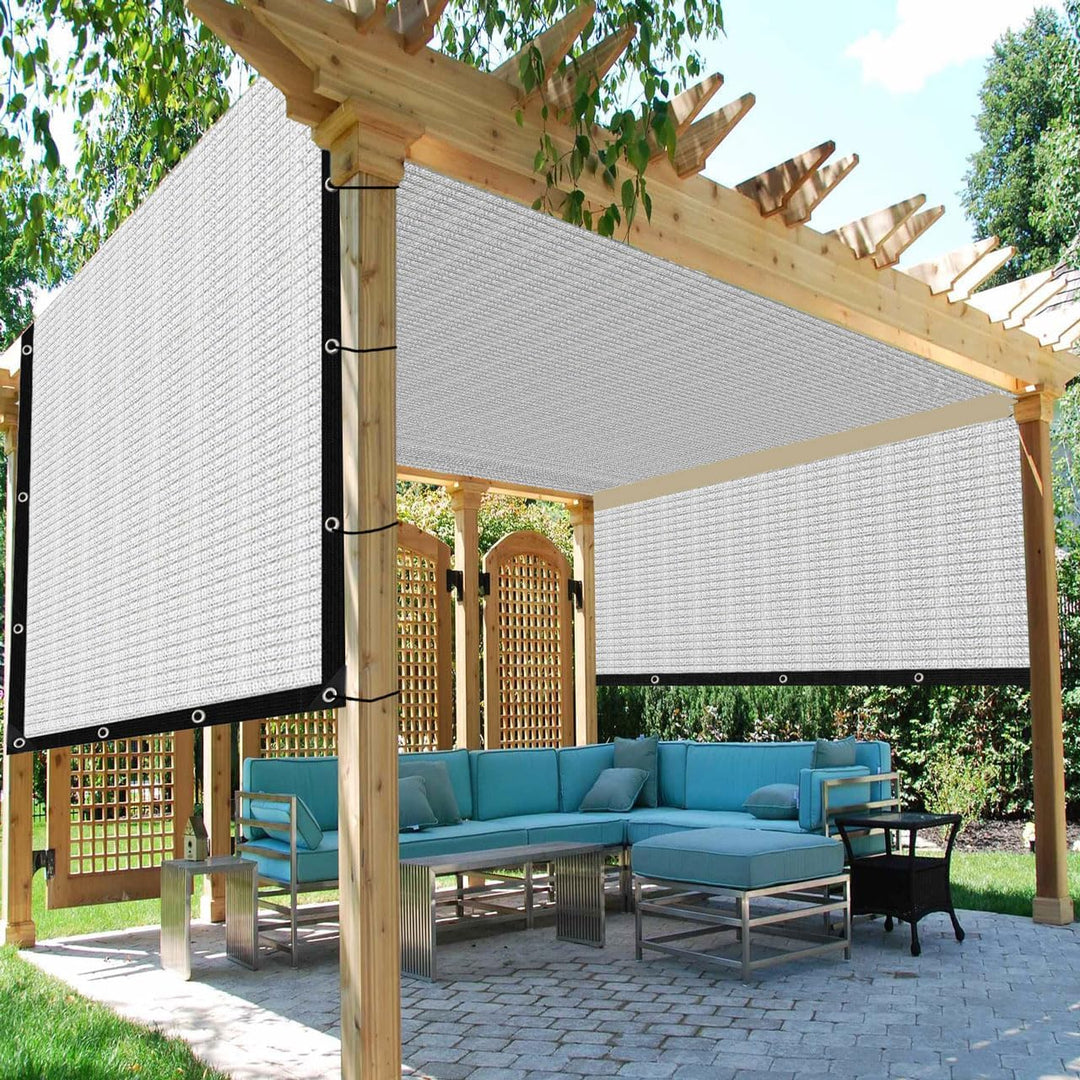 Garten Schattierungsnetz,Auto-Sonnenschutz aus Alunetz,80% Sonnensegel Mit Einfassung Mit Ösen Einfa