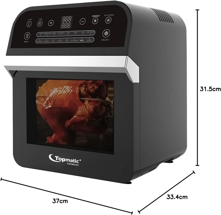 Heissluft-Fritteuse 12L DAF-1600.12LB Schwarz
