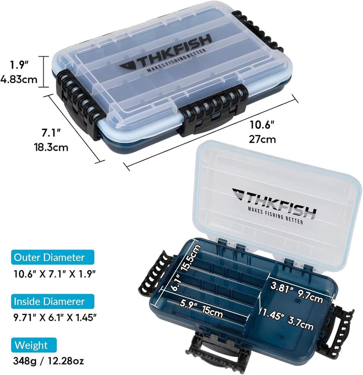 THKFISH Angelbox 3600 Köderbox 3700 Angeln Tackle Box Angelkoffer 2 Stück Wasserdicht sich hin- und