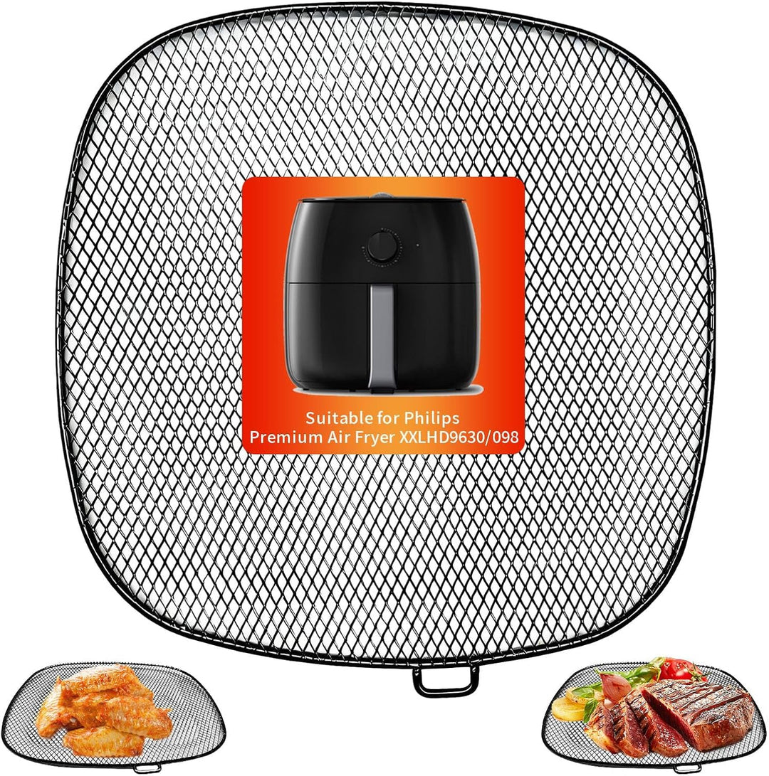 GCQ Air Fryer Zubehör für Philips HD9630 Airfryer XXL, 9"×8.6" SUS 304 Edelstahl Food Grade Air Frye