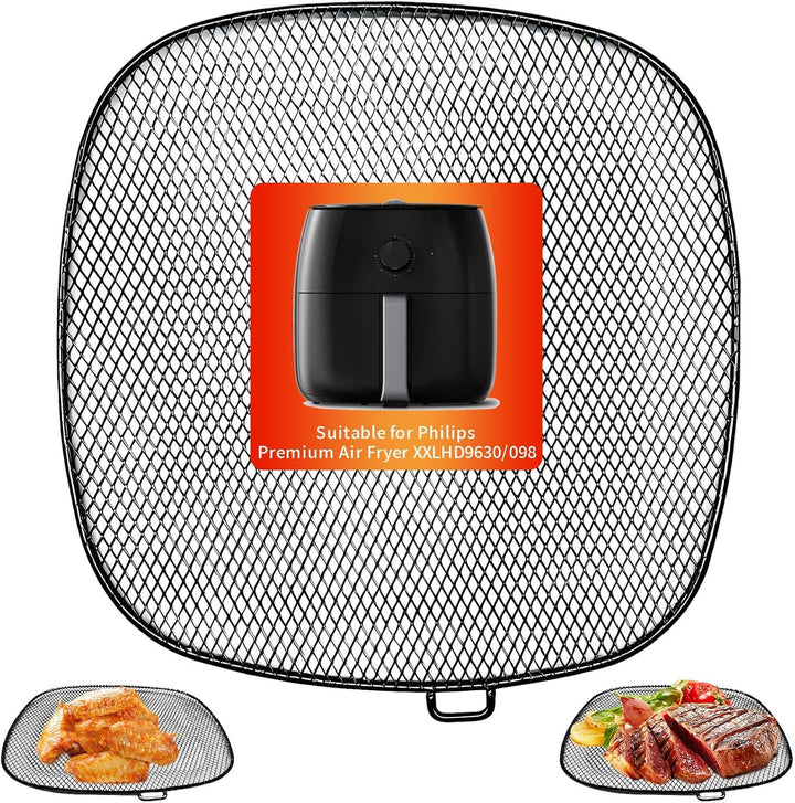 GCQ Air Fryer Zubehör für Philips HD9630 Airfryer XXL, 9"×8.6" SUS 304 Edelstahl Food Grade Air Frye