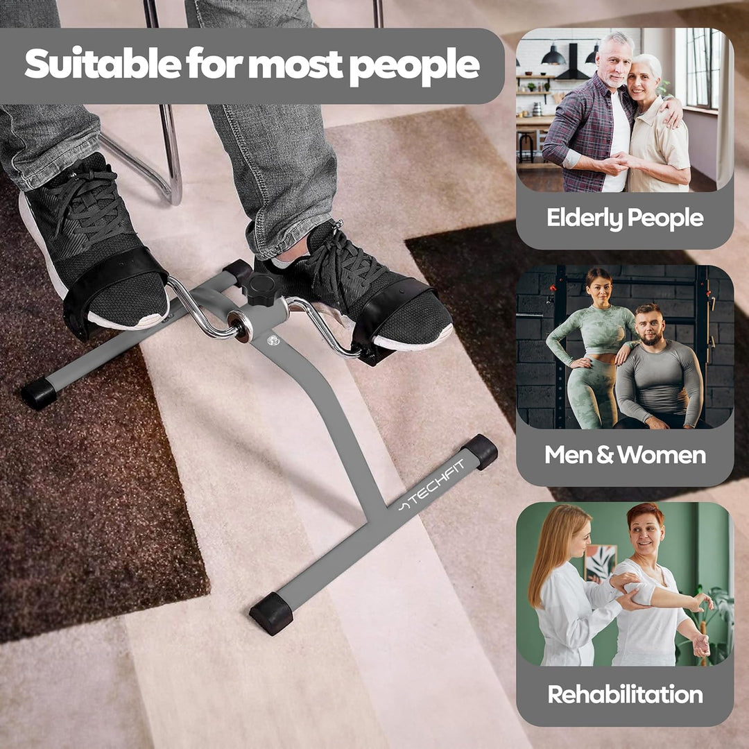 Techfit Pedal-Ausbilder, Mini-Heimtrainer für Heim und Büro, leichte Trainingsmaschine für Arme und