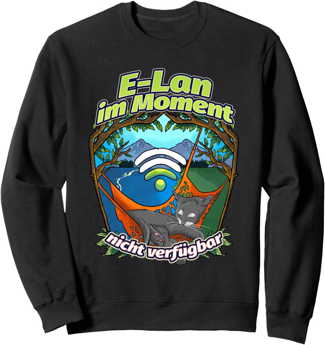 Katze Cat Wlan Urlaub Samtpfote Katzenbesitzer Frauchen Sweatshirt
