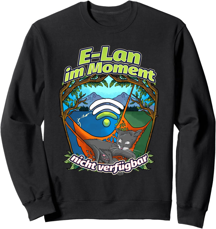 Katze Cat Wlan Urlaub Samtpfote Katzenbesitzer Frauchen Sweatshirt