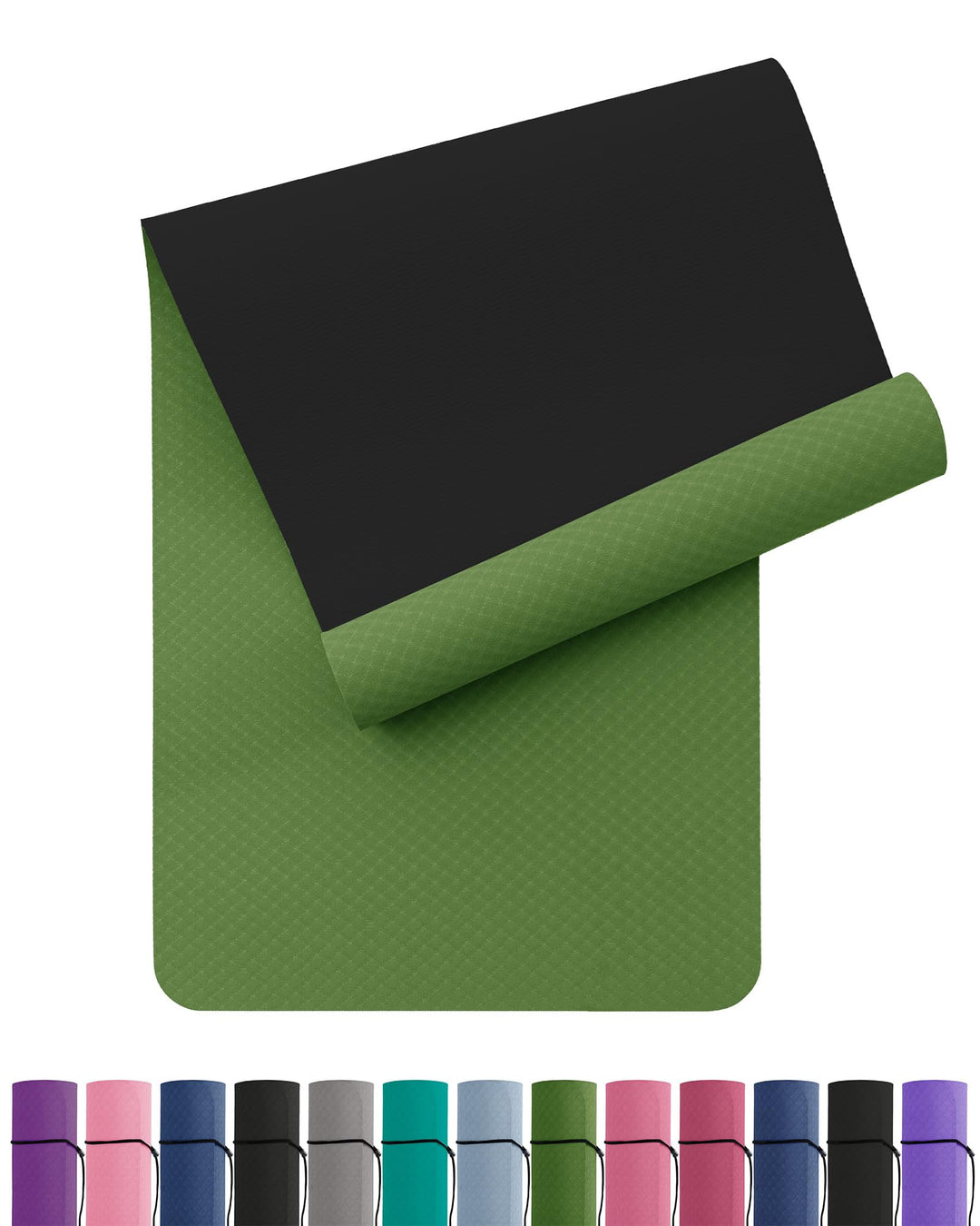 Oak &amp; Tea Yogamatte Rutschfest Fitnessmatte Umweltfreundliche TPE Sportmatte mit Tragegurt Gymnastik