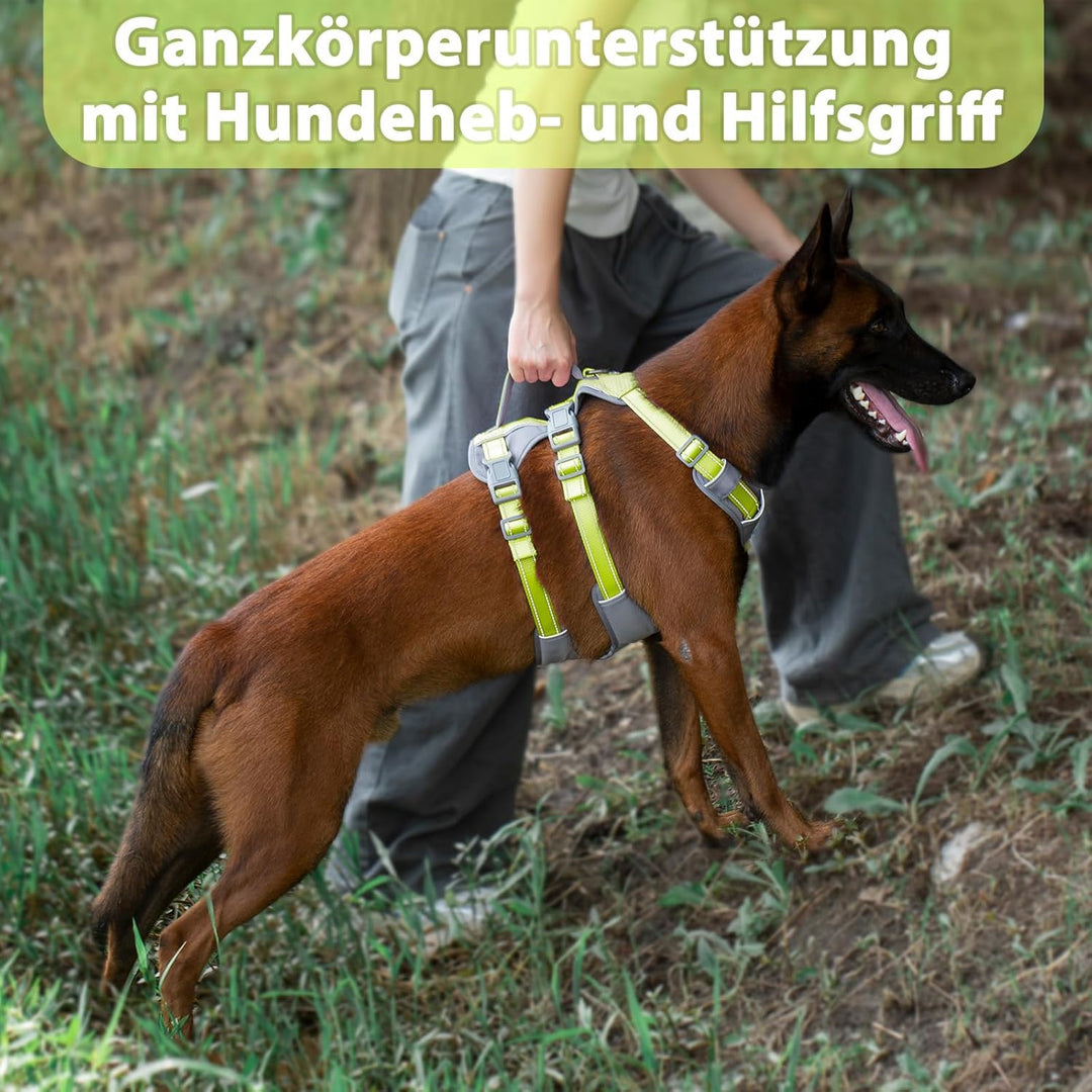 Huntboo Sicherheitsgeschirr Hund Ausbruchsicher, Panikgeschirr für Hunde, Reflektierendes Geschirr H