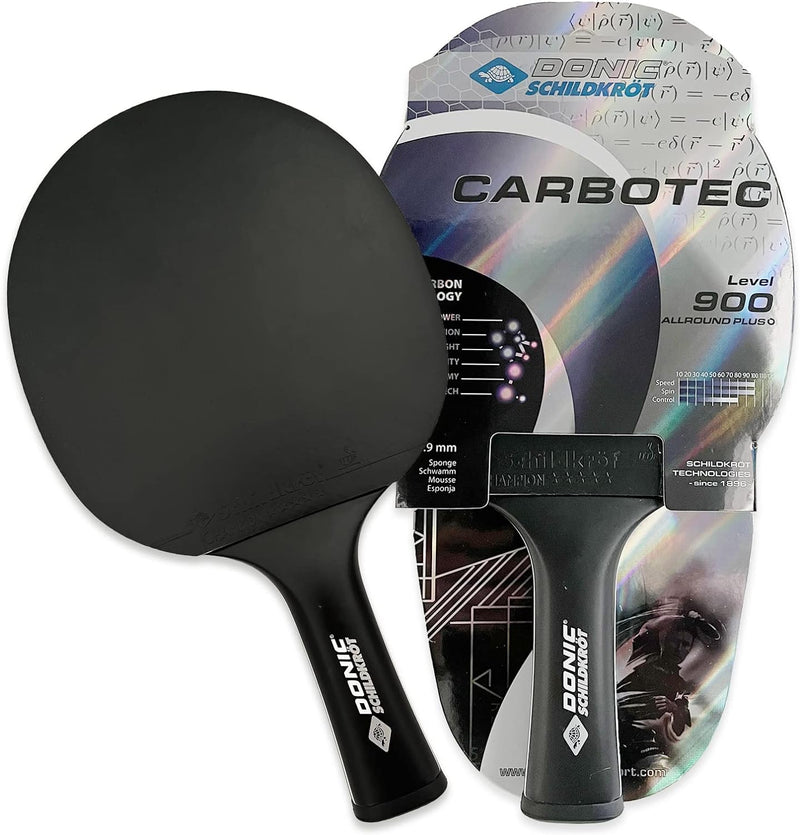 Donic-Schildkröt Carbon Tischtennisschläger CarboTec 900, Schwarz, One-Piece Konstruktion