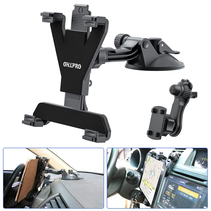 OHLPRO Tablet-Halterung für Auto, iPad Autohalterung Armaturenbrett, kompatibel mit 7"-13" Tablets,