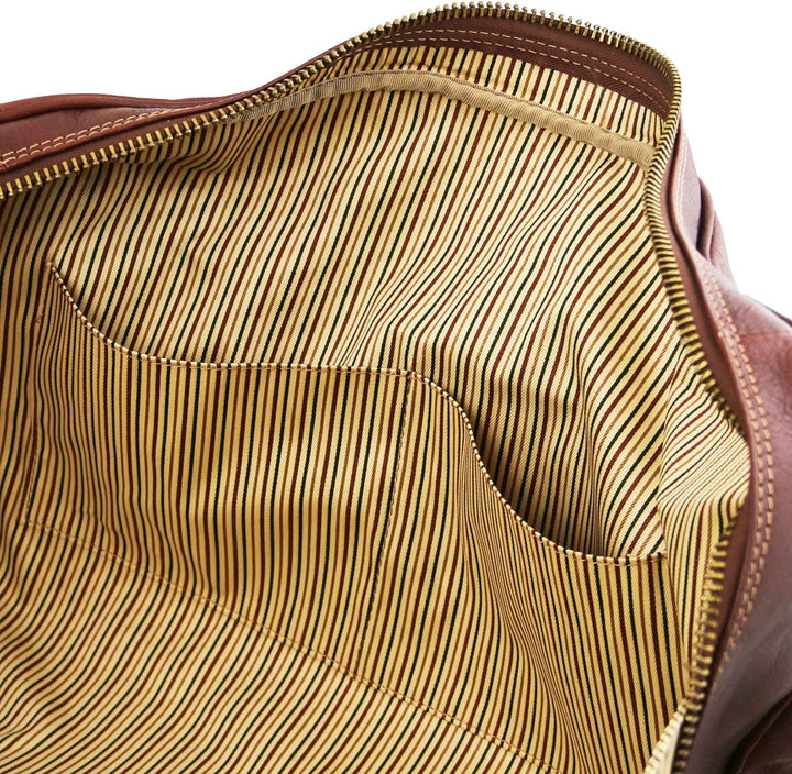 Tuscany Leather TL Voyager Weekender Reisetasche aus Leder - Gross Braun, Braun
