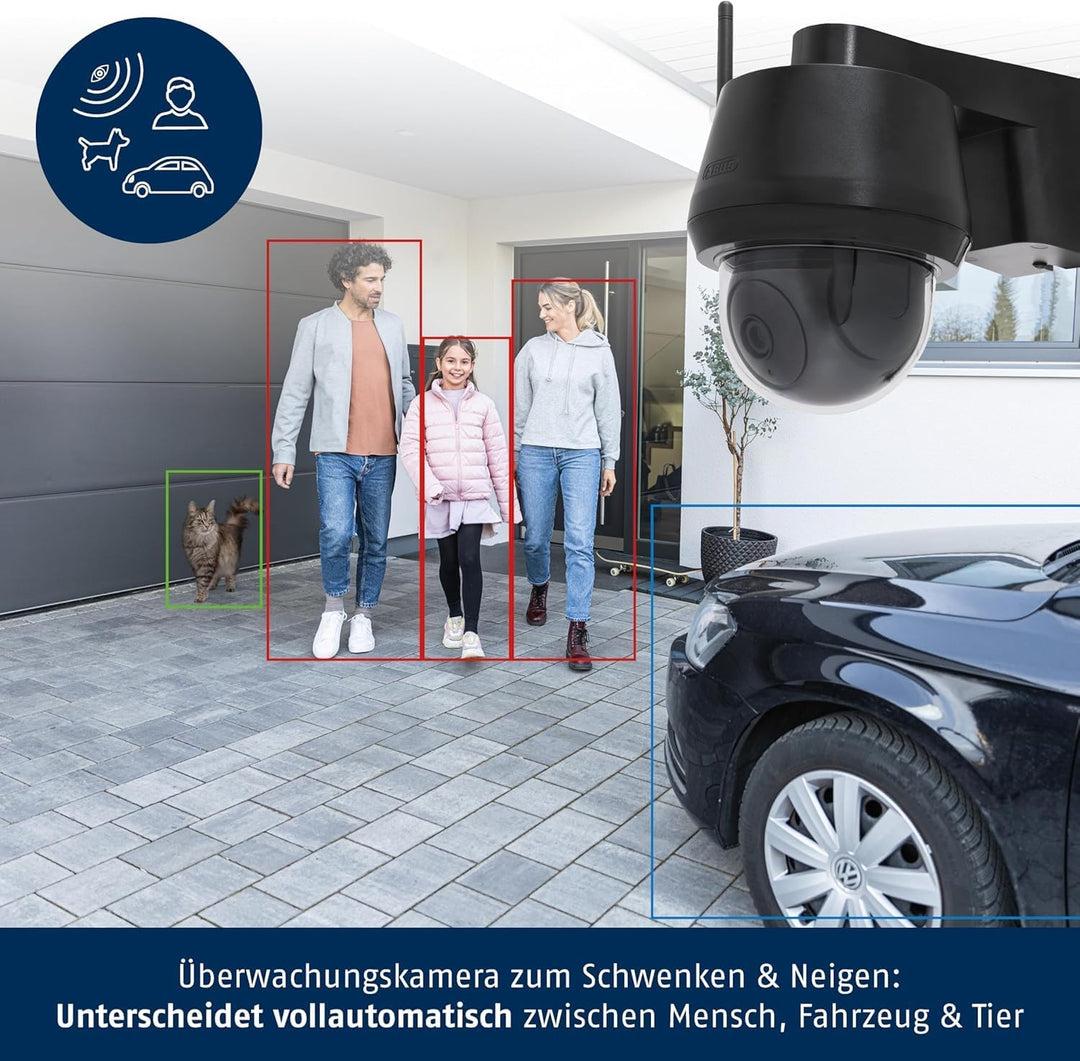 ABUS SmartLook Schwenken & Neigen, 2er Set - 4K Überwachungskamera für aussen mit WLAN, Bewegungserk
