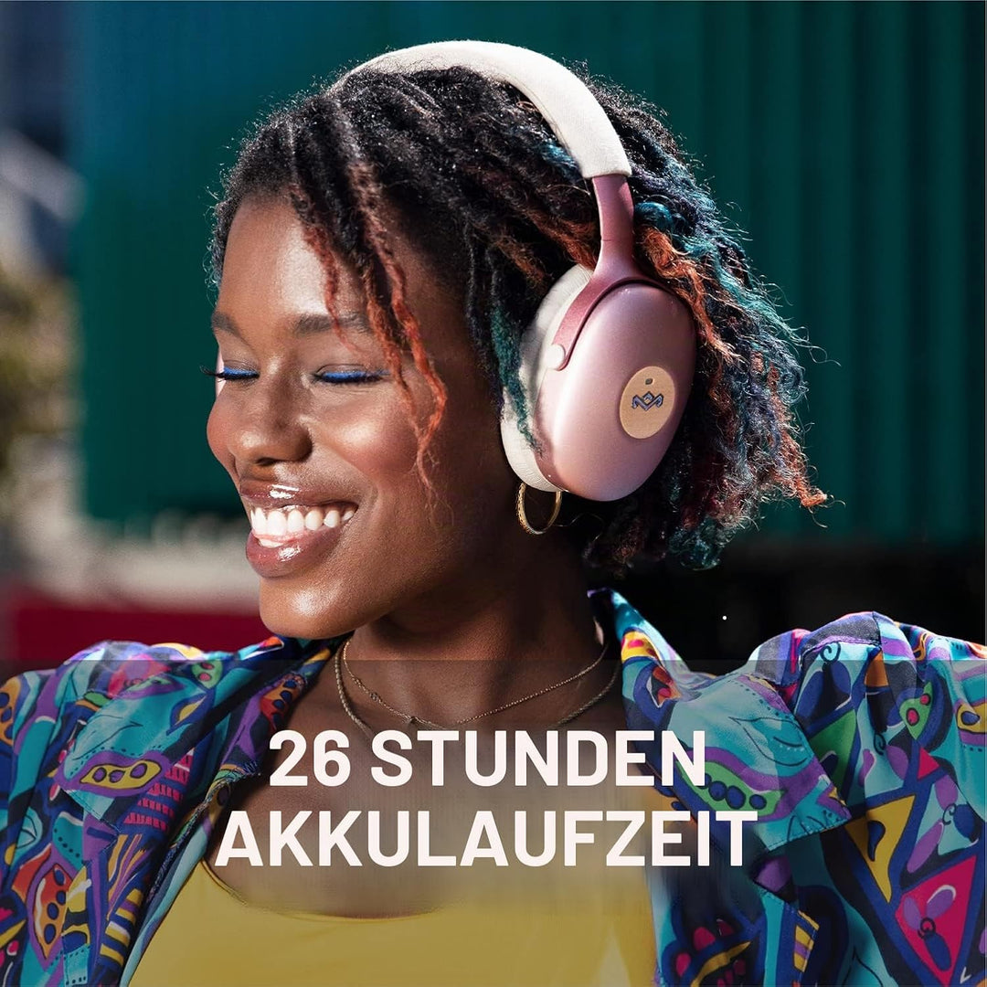 Marley House of Positive Vibration XL ANC Over Ear Noise Cancelling Kopfhörer kabellos Bluetooth - B