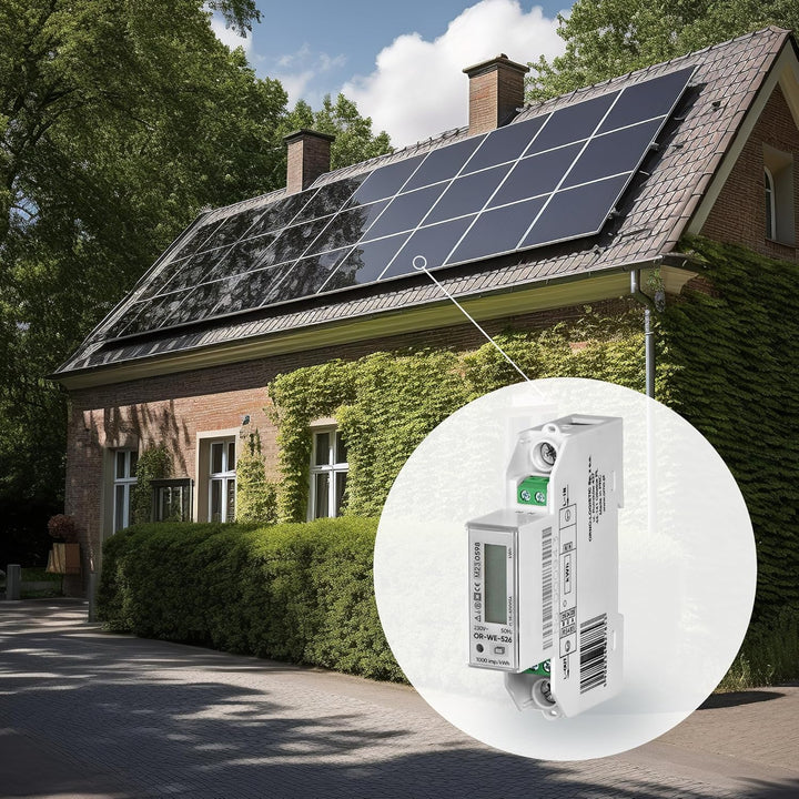 Miratic Stromzähler Hutschiene 1-Phasen DIN-Schienenmodul TH-35mm 100A MID RS485 für PV-Solarsysteme