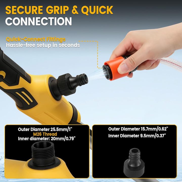 Kabellose Stick-Wasser-Transferpumpe für Dewalt 18/20 V, tragbare Tauchpumpe, 2736 l/h &amp; 5 m Hebebüh