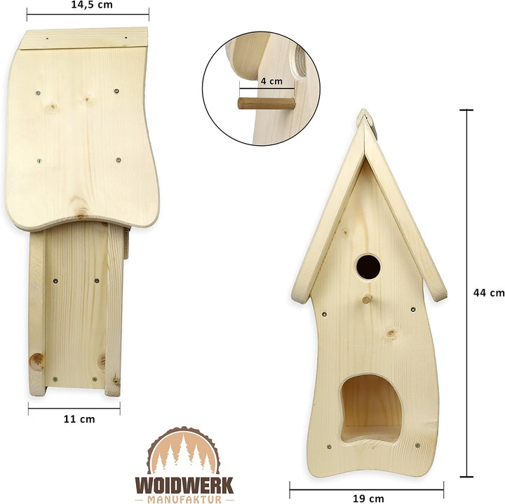 Premium Nistkasten (N1) mit Vogelfutterhaus - Nistkästen Vogelhaus Vogelhäuschen (N1)