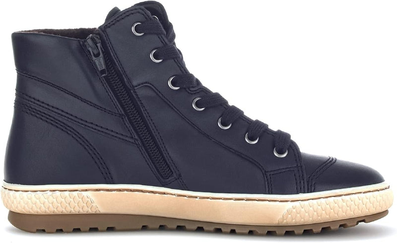 Gabor Damen Schnürstiefeletten | Frauen Schnürboots | High-Top Sneaker | Wechselfussbett | Reissvers