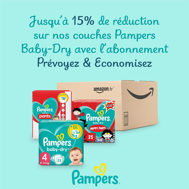 Pampers Windeln Pants Grösse 7 (17kg+) Baby-Dry, Extra Large mit Stop- und Schutz Täschchen, MONATSB