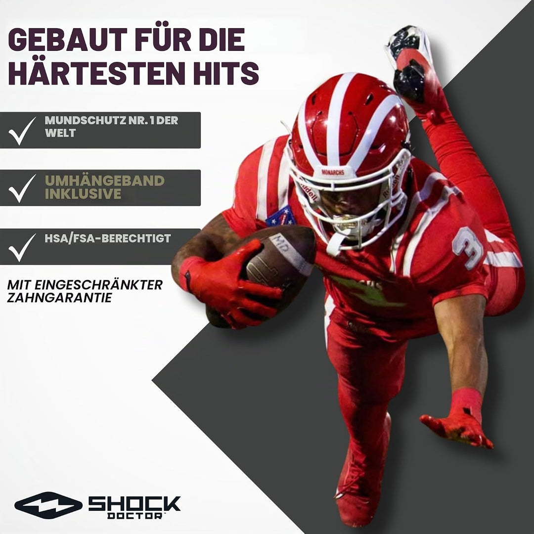 Shock Doctor Nano Double Mundschutz Double Zahnschutz Weiss, Double Zahnschutz Weiss