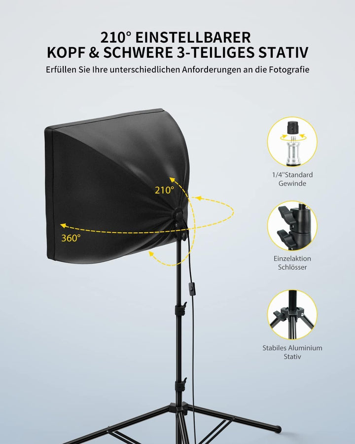 RALENO Softbox Kit, 85W CFL Softbox, daurlicht vdieo licht Fuer YouTube/INS Photografieren PS30, PS3