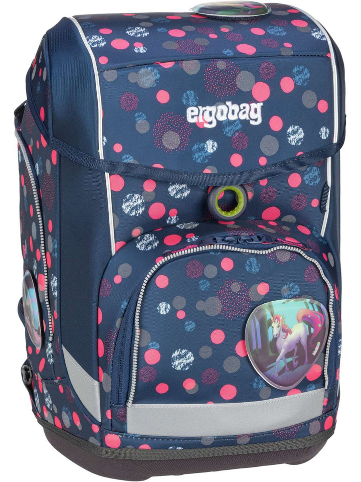 ergobag cubo Set ergonomischer Schulrucksack, Set 5-teilig Einheitsgrösse Phantbärsiewelt Glow - Bla