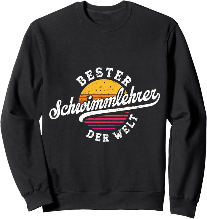 Bester Schwimmlehrer Der Welt Lustiges Schwimmtrainer Retro Sweatshirt