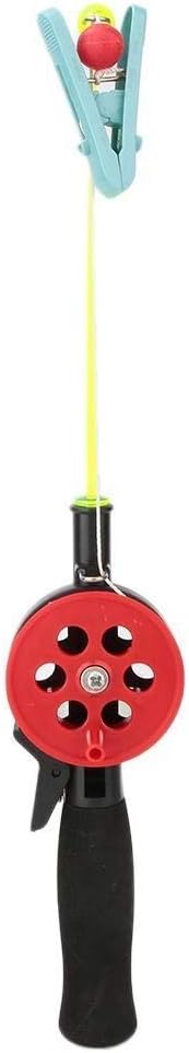 Jadeshay Angelrute, 2Pcs Fishing Kinderangel Krebsangel Mini tragbare EIS Angelrute mit Clip for Gar