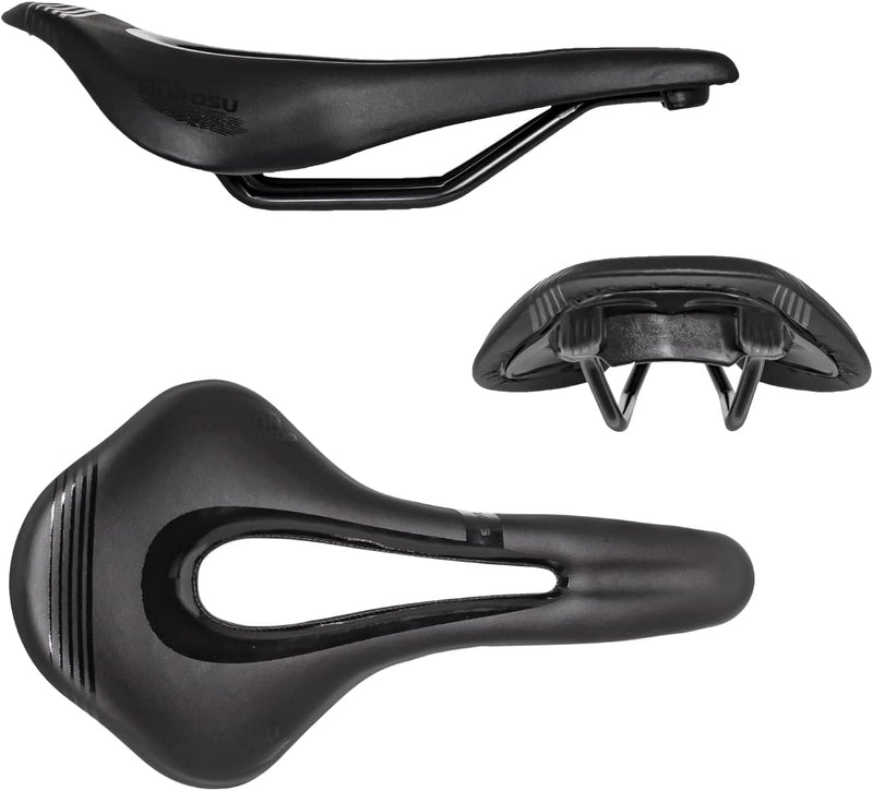GORIX GX-NUROSU, kurzer Sattelsitz, kurze Nase, leicht, MTB Schwarz, Schwarz