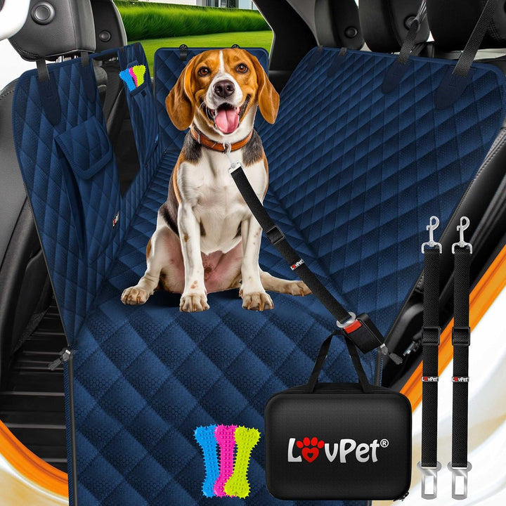 Lovpet® 2in1 Hundedecke für Auto Rückbank & Kofferraum mit Seitenschutz und Sichtfenster Kofferraums