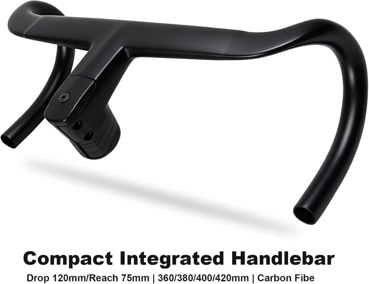rennrad lenker carbon 28.6mm integrated carbon handlebar gravel kompakte Lenkerausführung 75mm UD ma
