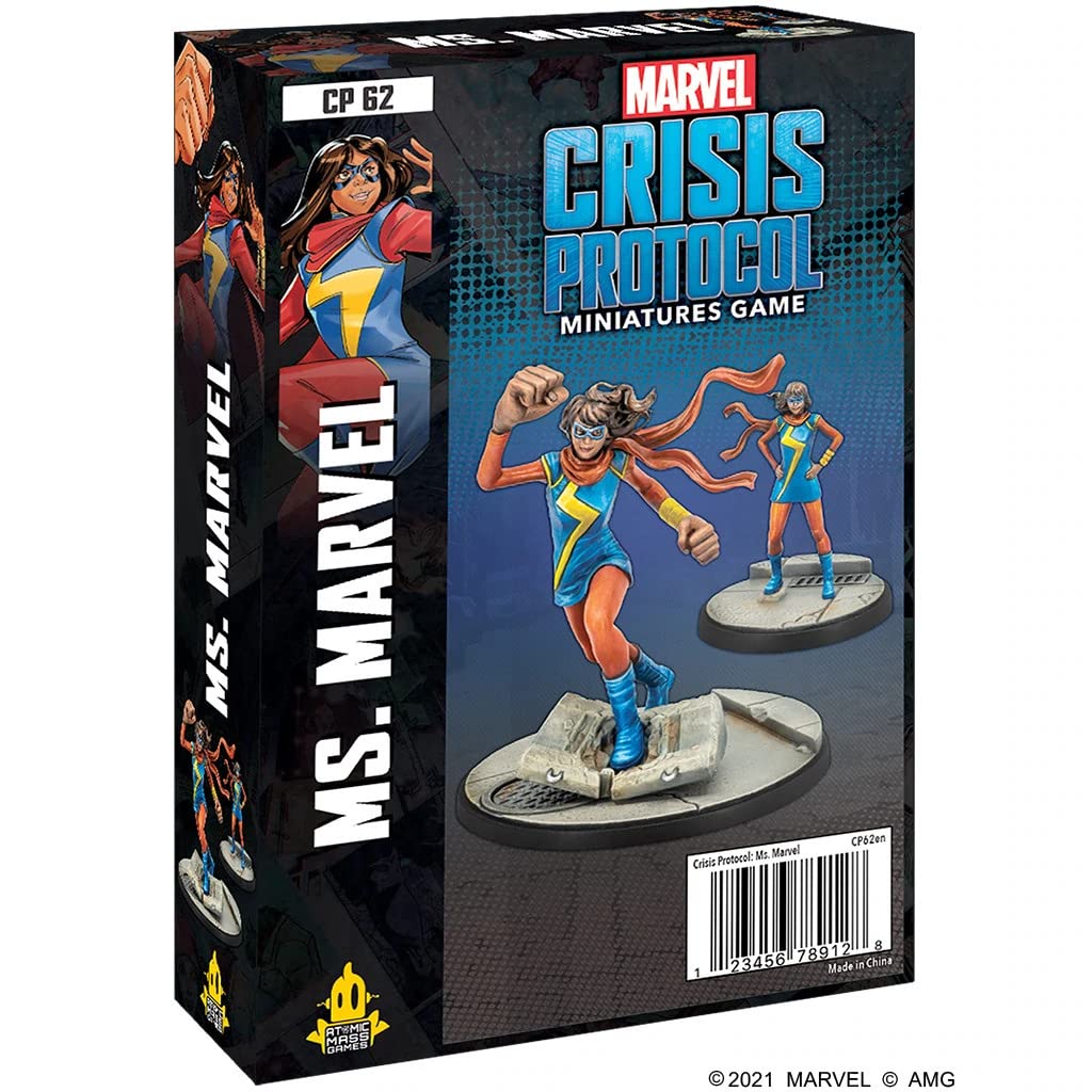 Atomic Mass Games , Ms. Marvel: Marvel Crisis Protocol, Miniatures Game, Ages 14+, 2 Players, 45 Min