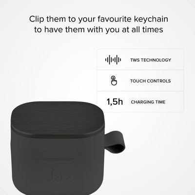 L46F7 SBS JAZ Wireless Kopfhörer TWS AIRON mit gerändeltem Metallgehäuse, Touch-Controller, 5 Stunde