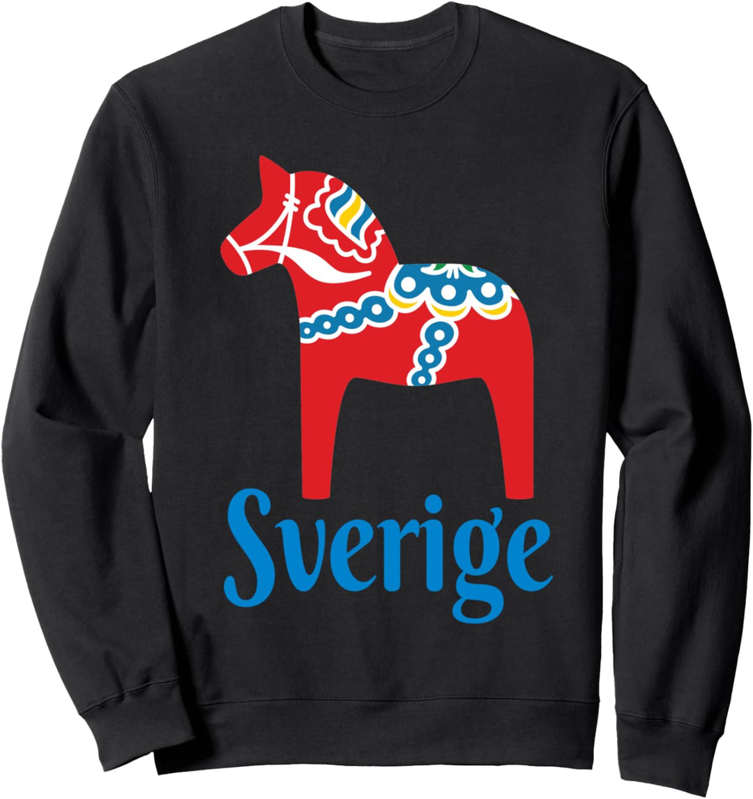 Sverige Schweden Schwedisches Dalapferd Dalecarlian Pferd Sweatshirt