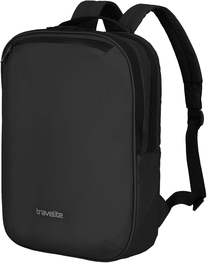 Travelite Handgepäck Rucksack, Laptopfach 13 Zoll, wasserabweisender Tagesrucksack mit Aufsteckfunkt