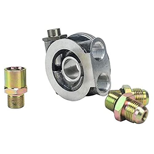 Ölkühler-Filterplatte, AN10 Silber Ölfilteradapter Aluminium-Sandwich-Ölfilter-Kühladapterplatte (AN