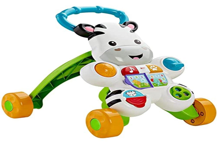 Fisher-Price Lern mit mir - Zebra Lauflernwagen, musikalisches Aktivitäts- und Gehspielzeug mit Lern
