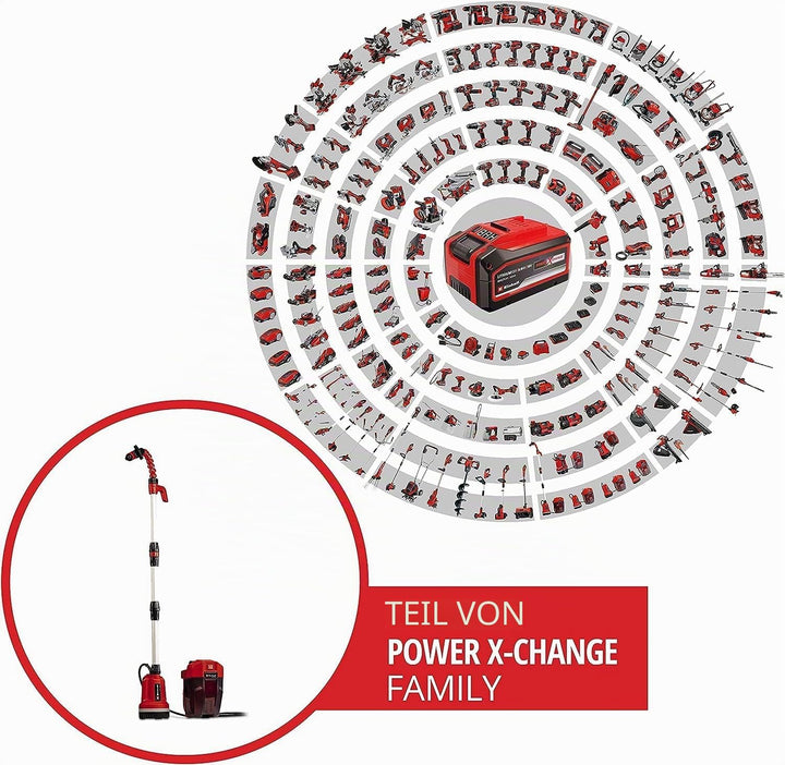 Einhell Akku-Tauchdruck/Regenfasspumpe GE-PP 18 RB Li-Solo Power X-Change (Lithium-Ionen, Förderdruc