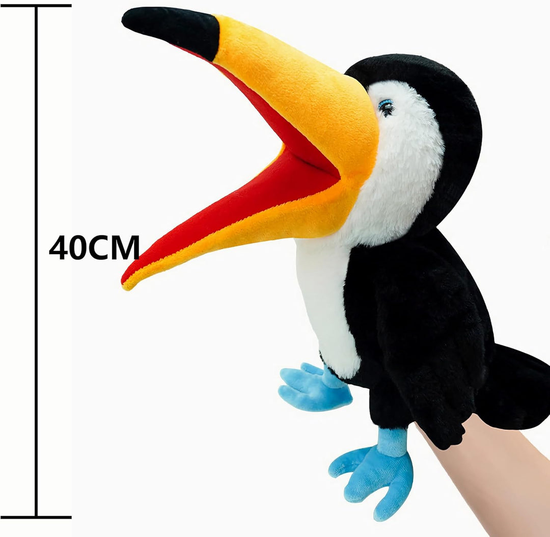 LOMTRATS Vogel-Handpuppen für Kinder, Kleinkinder, einschliesslich Papageien, Pfauen usw. mit bewegl