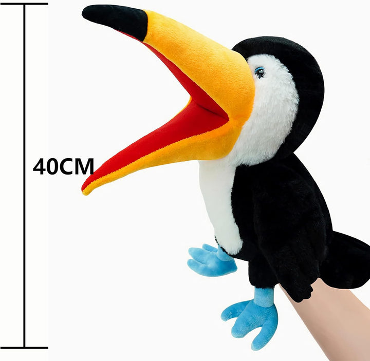 LOMTRATS Vogel-Handpuppen für Kinder, Kleinkinder, einschliesslich Papageien, Pfauen usw. mit bewegl