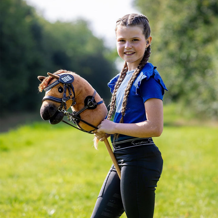 NETPROSHOP Hobby Horsing Vorderzeug Dolly Verstellbar mit Kunstfell Braun oder Schwarz, Farbe:Braun,