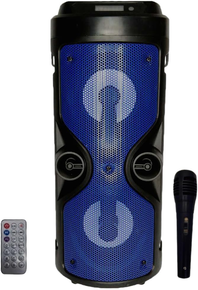 Bluetooth-Lautsprecher – Tragbarer Lautsprecher mit Karaoke-Modus und Mikrofon, FM-Radio und USB- un