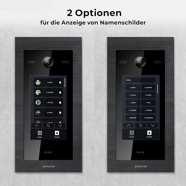 Balter EVO-HD Video Türsprechanlage mit Touchscreen Türstation, Video Türklingel, Smartphone App, 4
