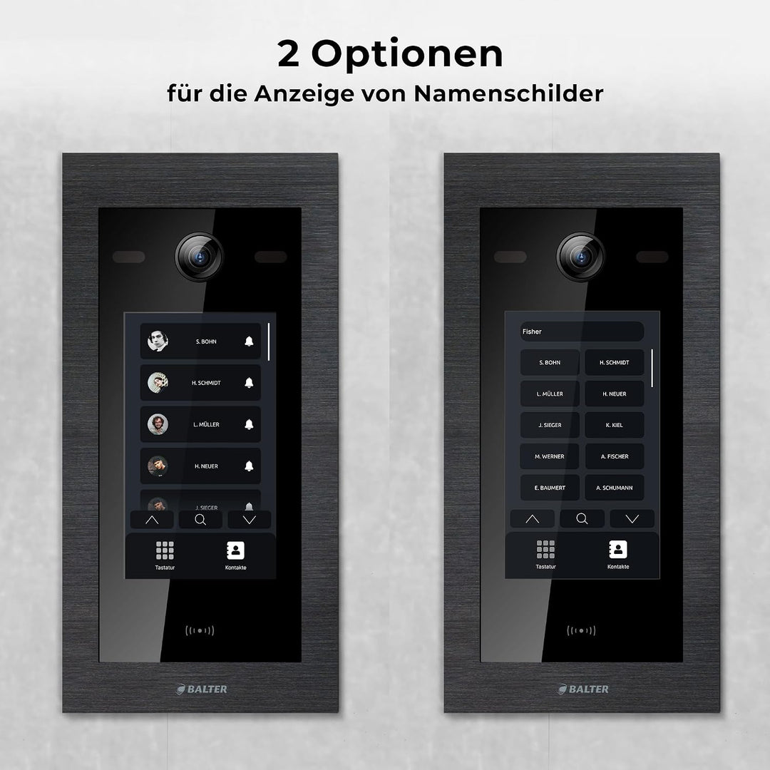 Balter EVO-HD Video Türsprechanlage mit Touchscreen Türstation, Video Türklingel, Smartphone App 7 Z